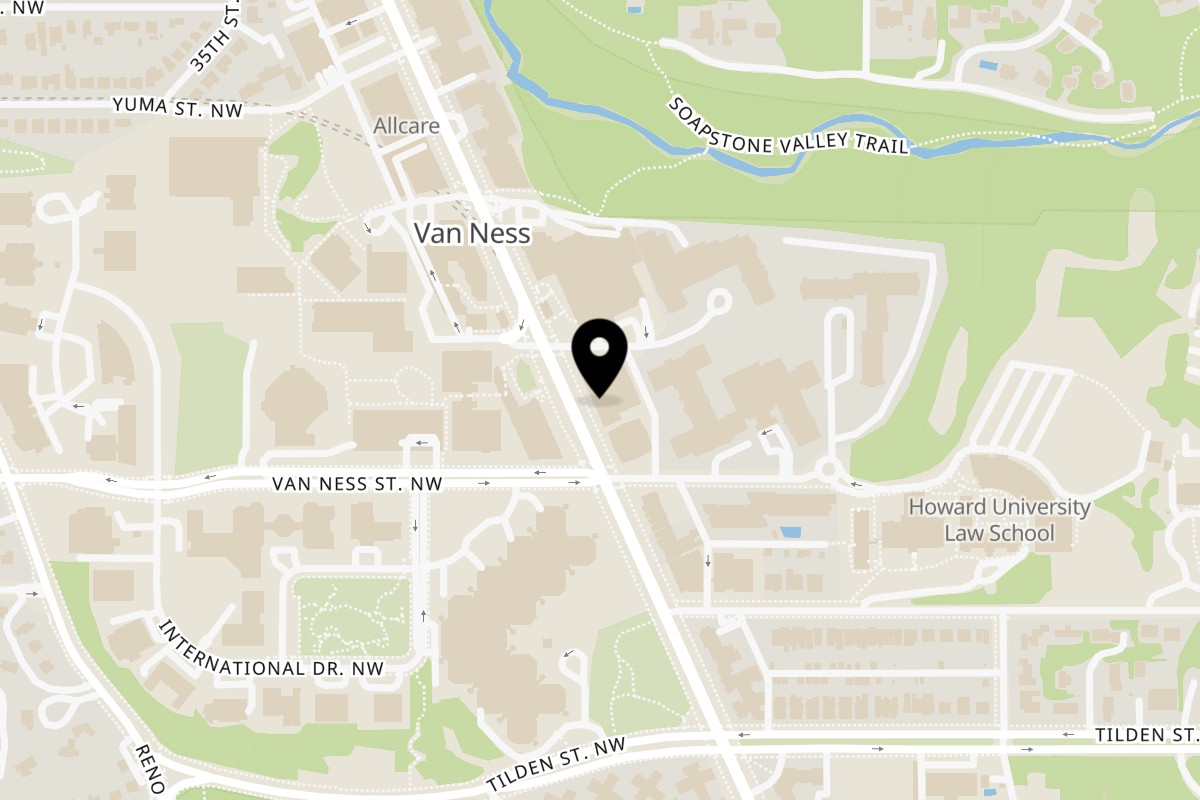 Map showing the location of Tikka on 4221 Connecticut Ave NW Ste B in Washington